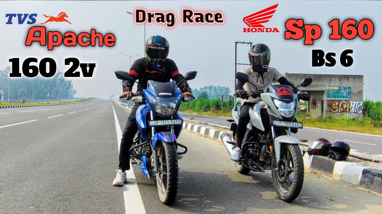 TVS APACHE RTR 160 2 V vs HONDA SP 160 BS 6 | DRAG RACE | HONDA NE YE KIYA KAR DIYA | TOP SPEED