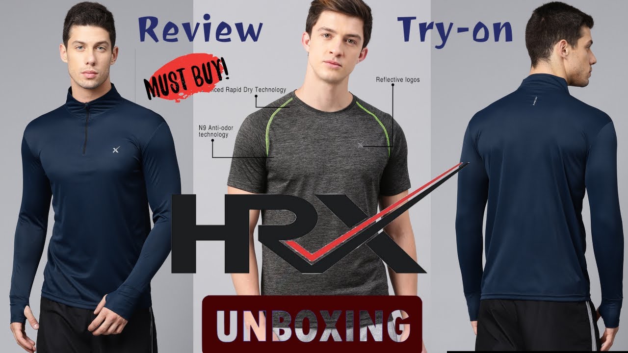 HRX Charcoal Half and Navy Blue Full Sleeves T-shirt Unboxing And Review