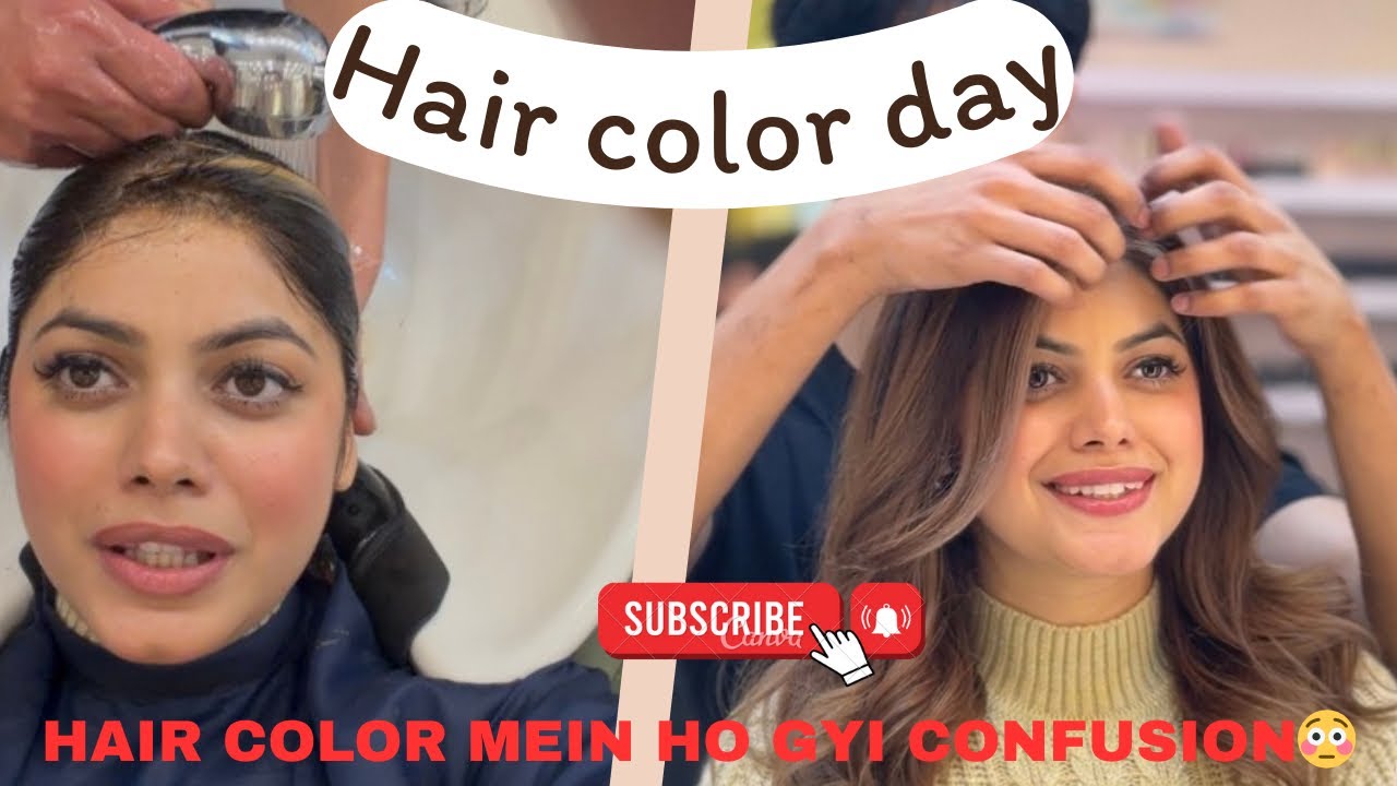 MENE KRVAYA NEW HAIR COLOR😱HO GYI THI CONFUSION 🫢#youtubeindia #youtubeshorts #entertainment #vlog 