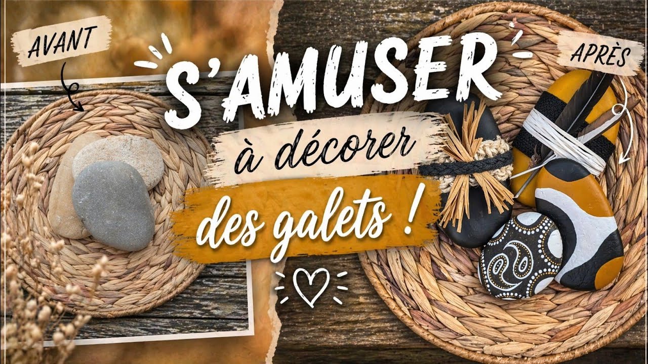 DIY HOME DECOR- S'amuser à DÉCORER des Galets ! Très FACILE !