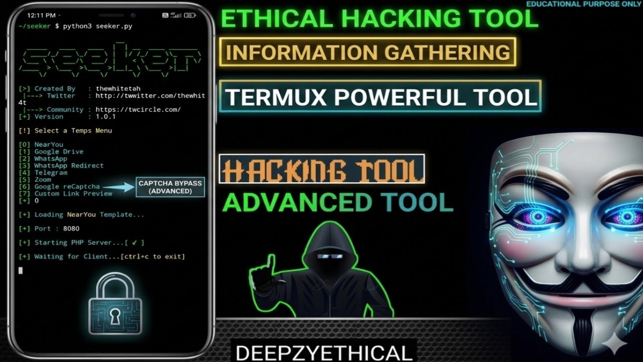 Termux Powerful Hacking Tool 2026 | Seeker Tool Tutorial in Hindi (@DeepzyEthical)