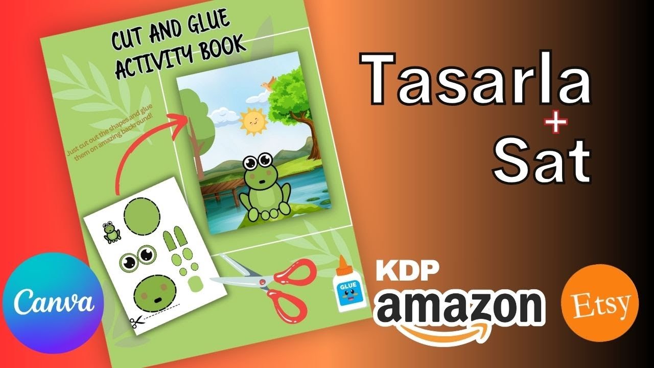 Canva'da Ücretsiz Kes & Yapıştır Aktivite Kitabı Tasarla: Etsy ve Amazon'da Sat
