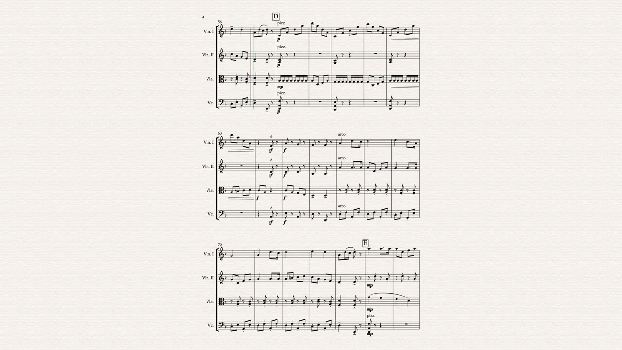 The Drunken Sailor arranged for String Quartet
