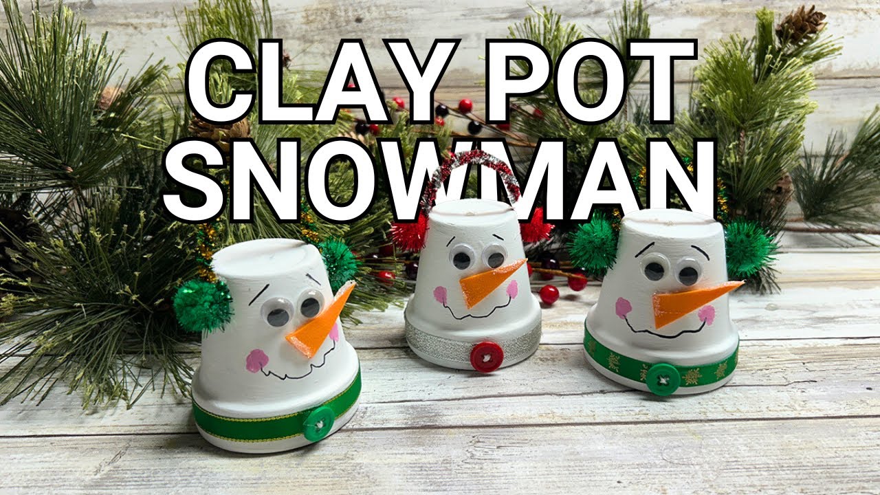How to Make a Clay Pot Snowman | Quick & Budget-Friendly Winter DIY