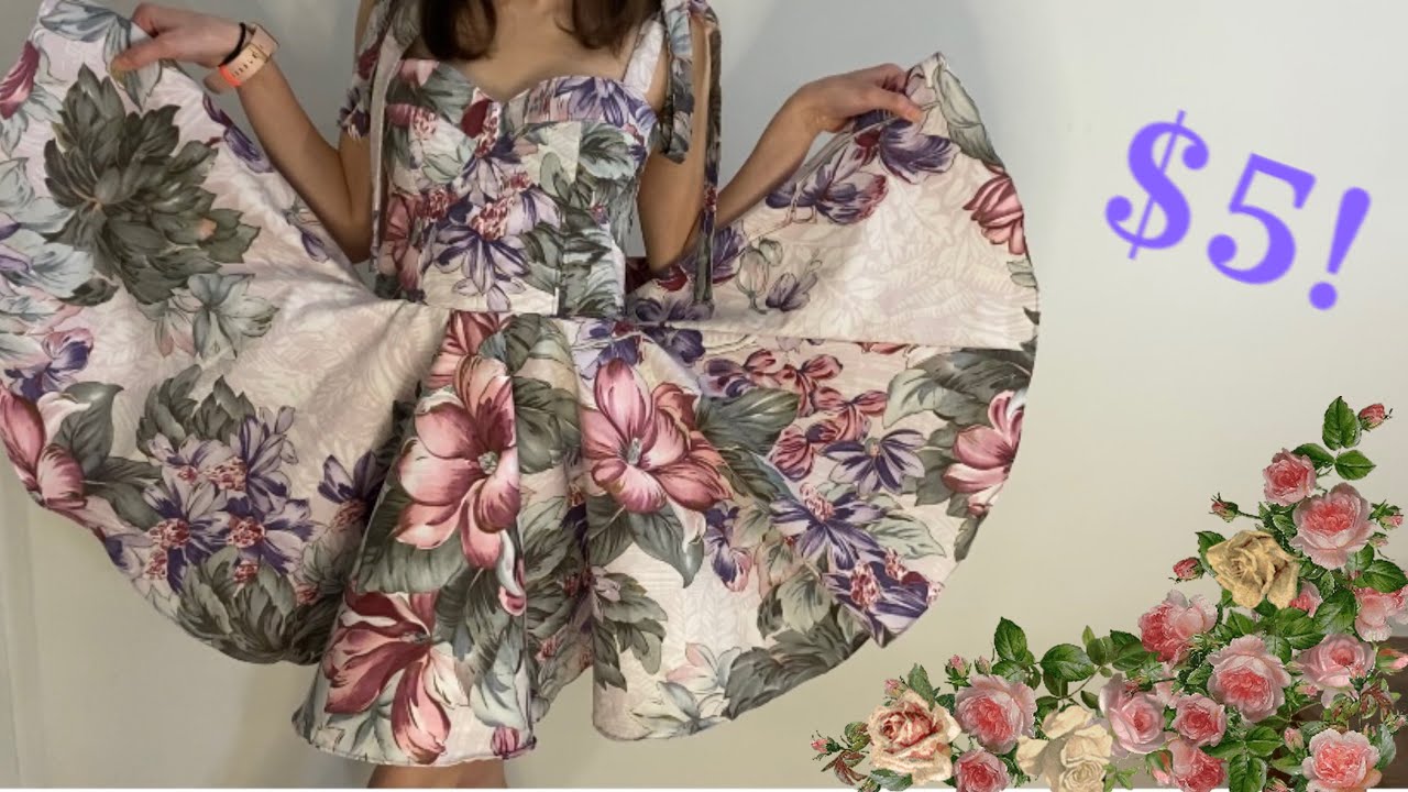 Making a dress out of $5 curtains!! DIY dress!