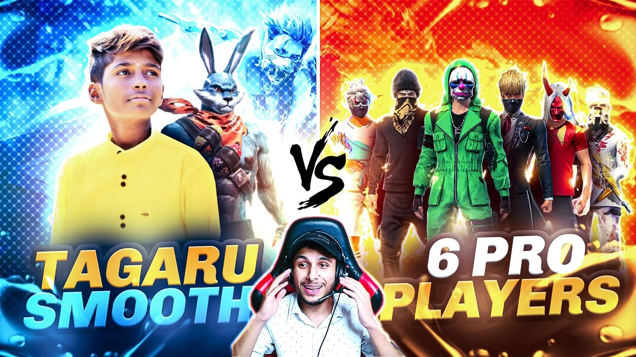 Tagaru Smooth Vs 6 Pro Players🥵 | Best Match Insane Battle😱 | @NonstopGaming_ @smoothsneaky6998