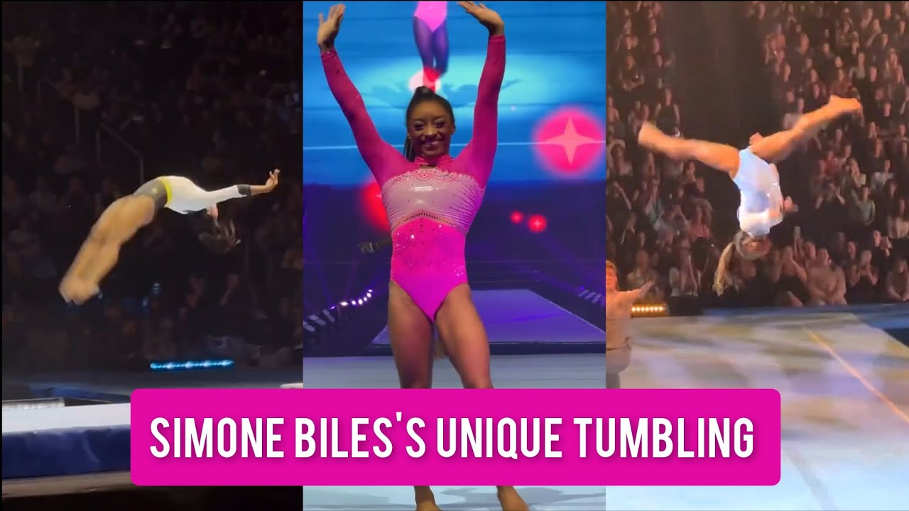 Simone Biles performs unique tumbling at Gold Over America Tour - Sept/October 2024
