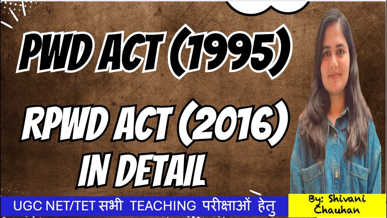 UNIT-10 | PWD ACT (1995) | RPWD ACT (2016) | 🎯 JRF 2025 | UGC NET EDUCATION | #ugcnetpaper2education