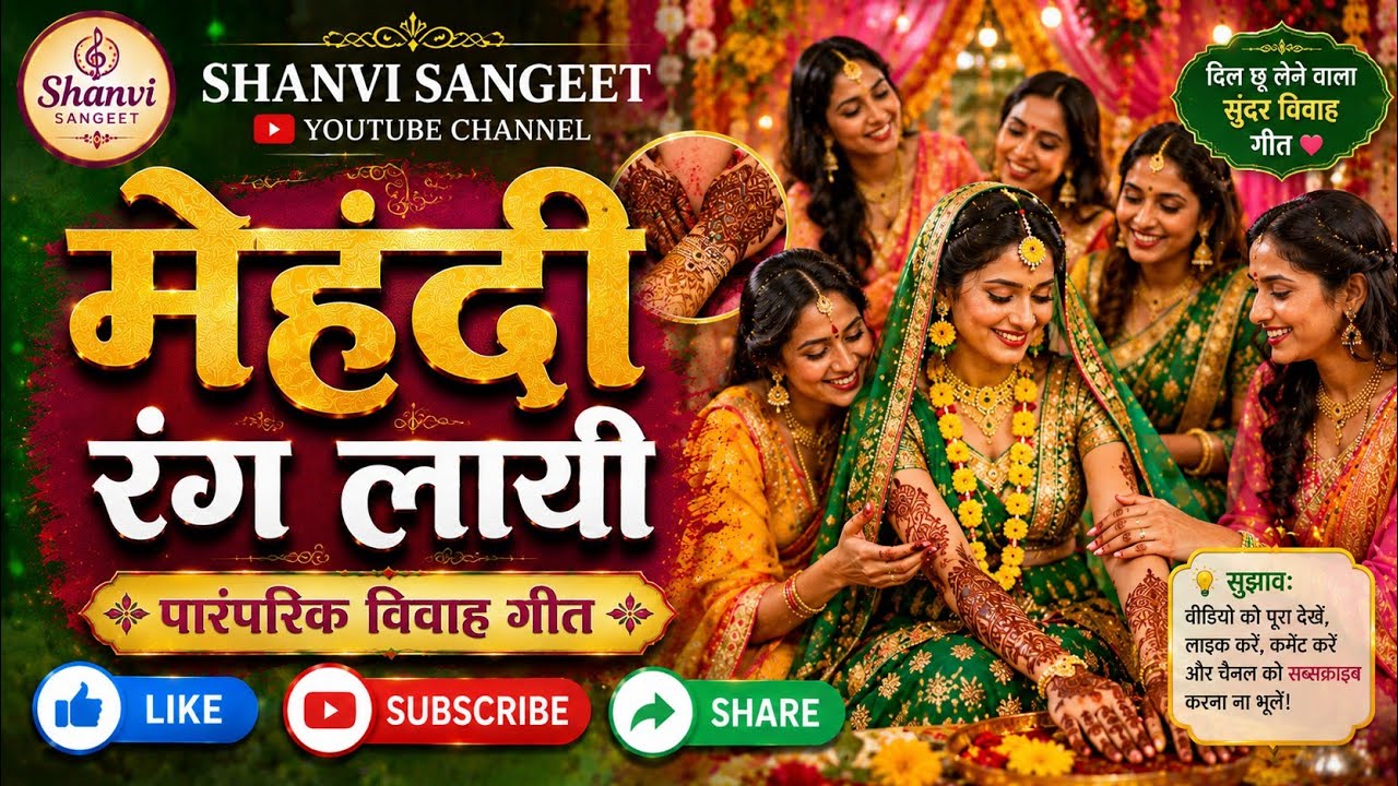 । मेहंदी रंग लायी। Mehandi Rang Layi। #विवाहगीत #bhajan #bhojpuri #भोजपुरी 