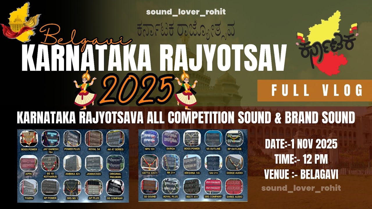 ಕರ್ನಾಟಕ ರಾಜ್ಯೋತ್ಸವ 2025 💛❤️Karnataka Rajyotsava Belgavi 2025 💥| Heavy Crowd |130 sound&rsquo;s in Belgavi 