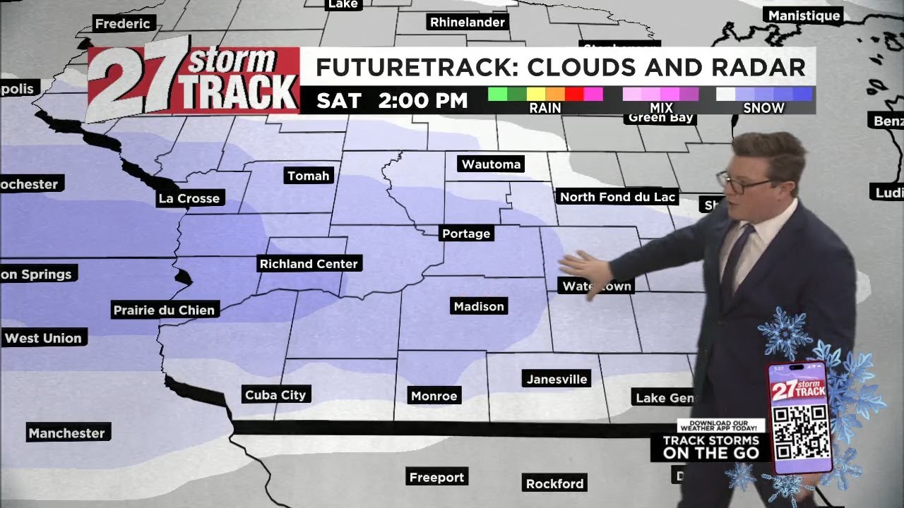 A cool Wednesday, mild Friday and snow Saturday