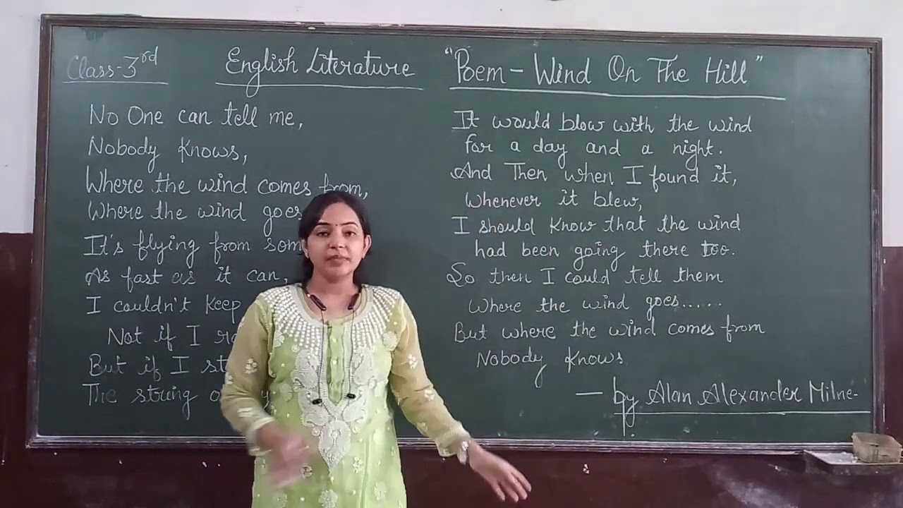 CLASS- 3rd  / English Literature Poem ( Wind On The Hill )