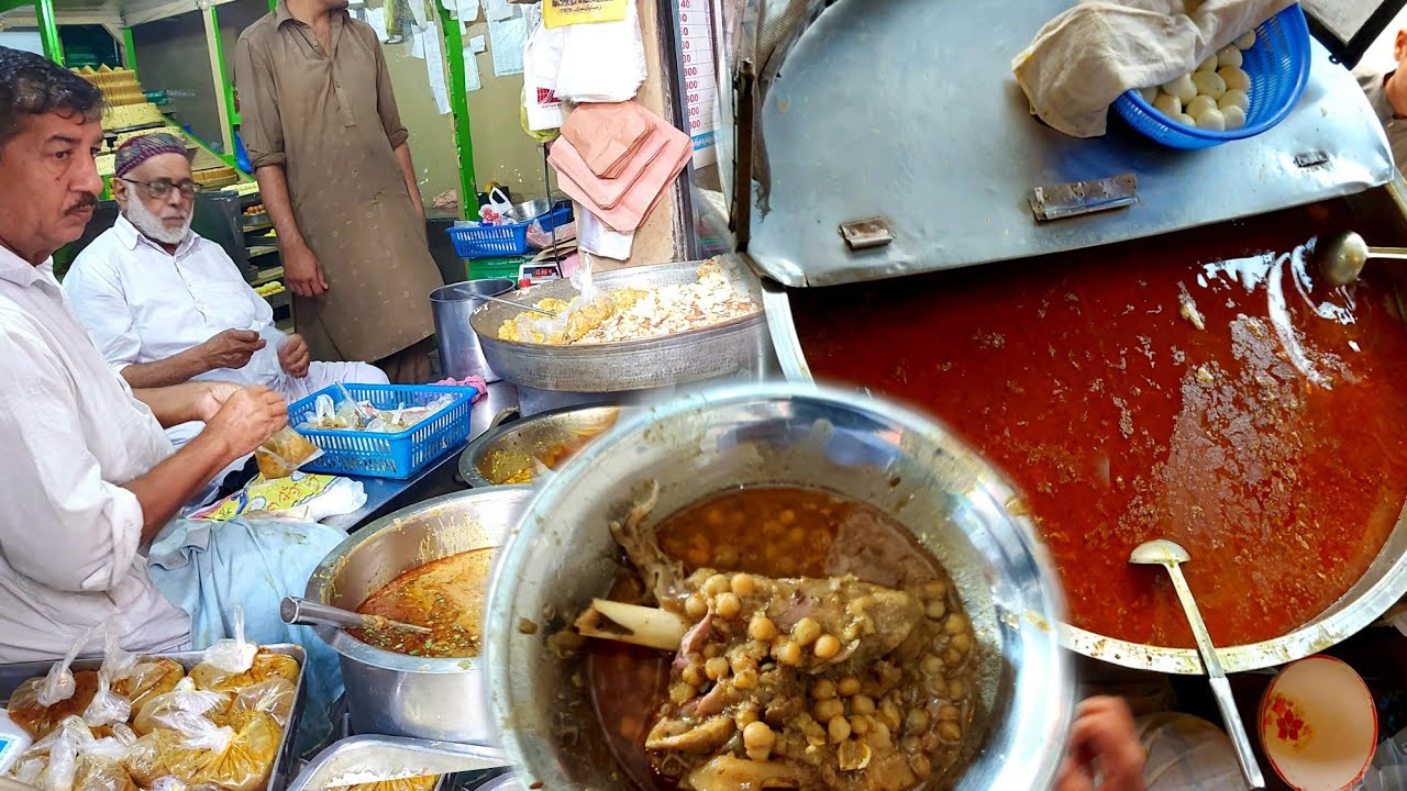 30 YEARS OLD Hafiz G Mutton Chanay | Machli | 70 YEARS OLD Pak Sweets Halwa Puri | Double Breakfast