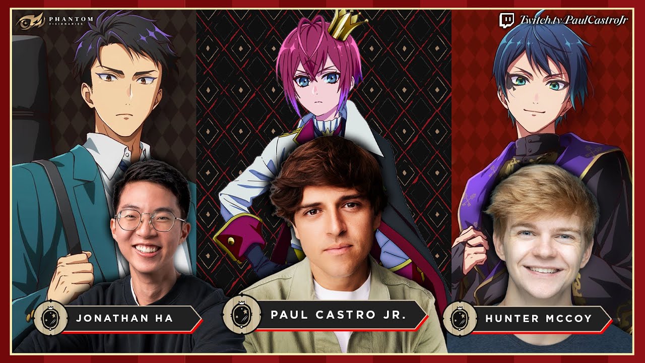 Twisted Wonderland VA's Q&A: Riddle (Paul Castro Jr.) Yuuken (Jonathon Ha) Deuce (Hunter McCoy)
