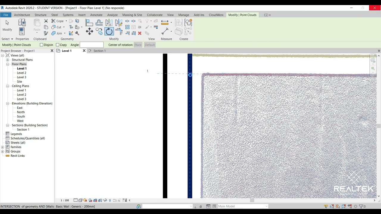 Uso de nube de puntos en Revit