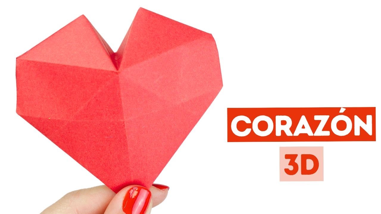 ❤️ Corazón de papel 3d - Origami para san Valentín