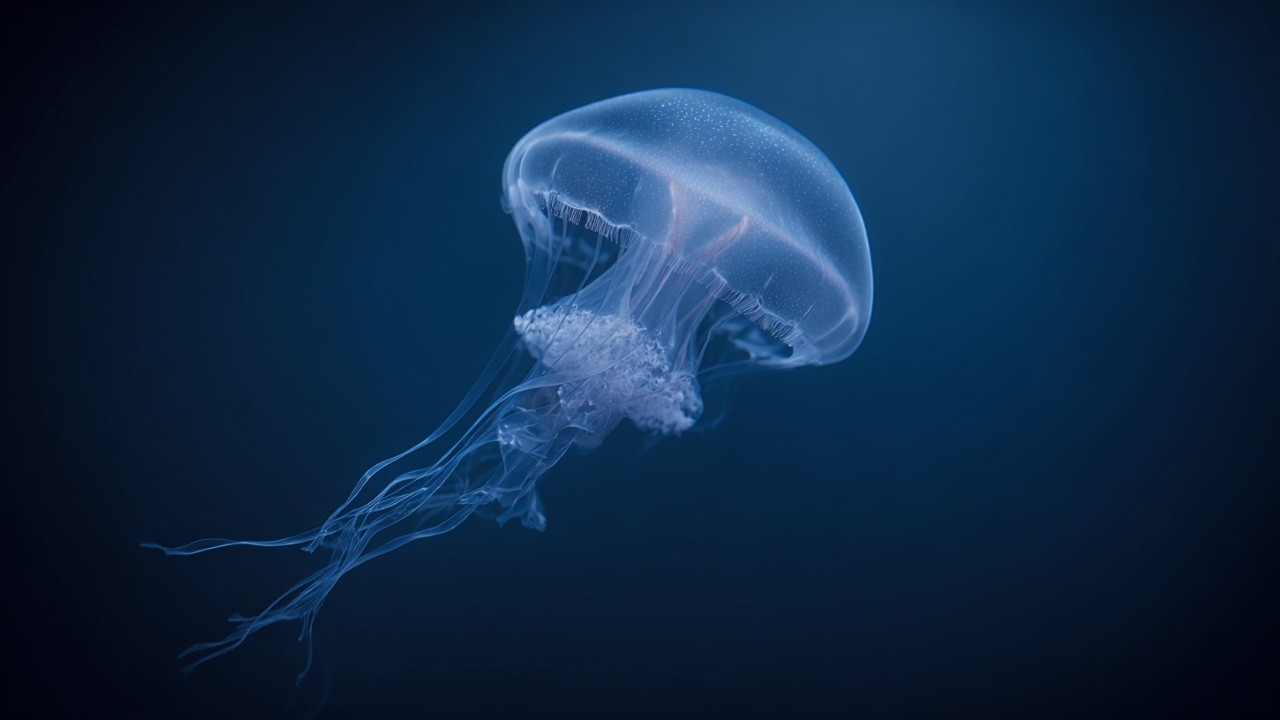 Jellyfish Drifting Slowly in the Deep Sea | Deep Focus Ambient for Quiet Work