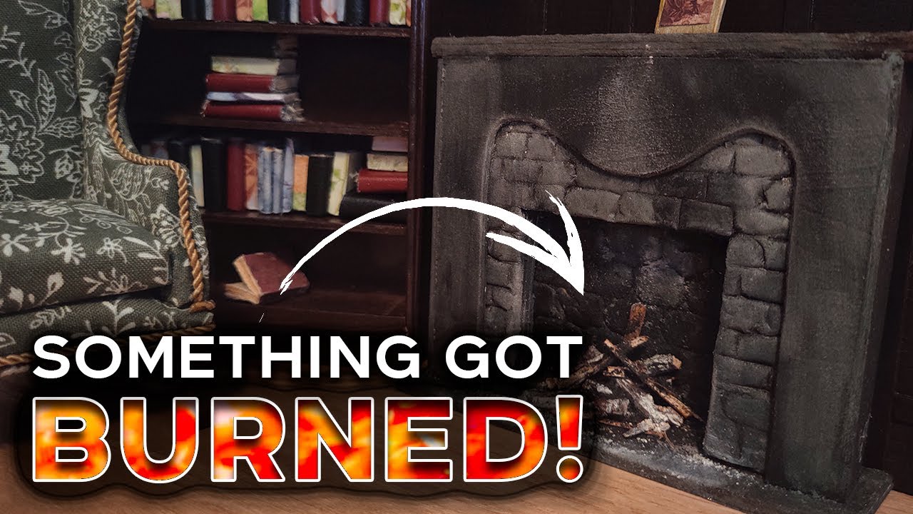 How to Make a Miniature Fireplace - HAUNTED HOUSE SERIES PART 2 - Dolls House Tutorial