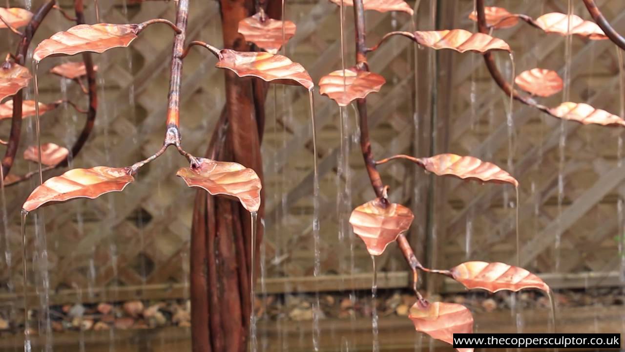Fantasy Copper Tree Water Feature by Paul Pearce