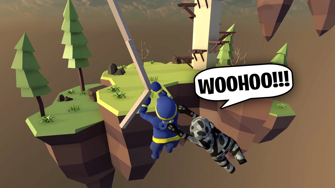 Ninja и Fortnite Soldier собираются открыть портал в Human Fall Flat