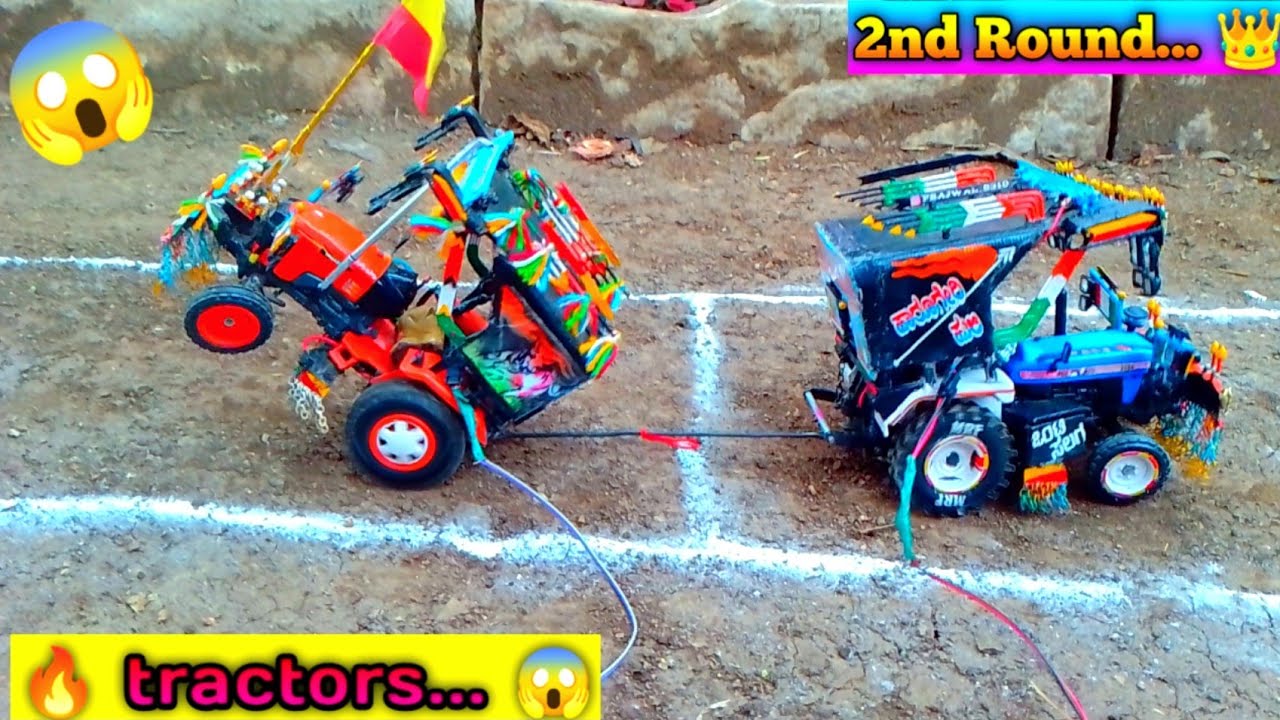 😱2nd ರೌಂಡ್  🔥D boss new holland 🆚kubota 5501 rc dya tractor tochan race // mini tractors 🚜