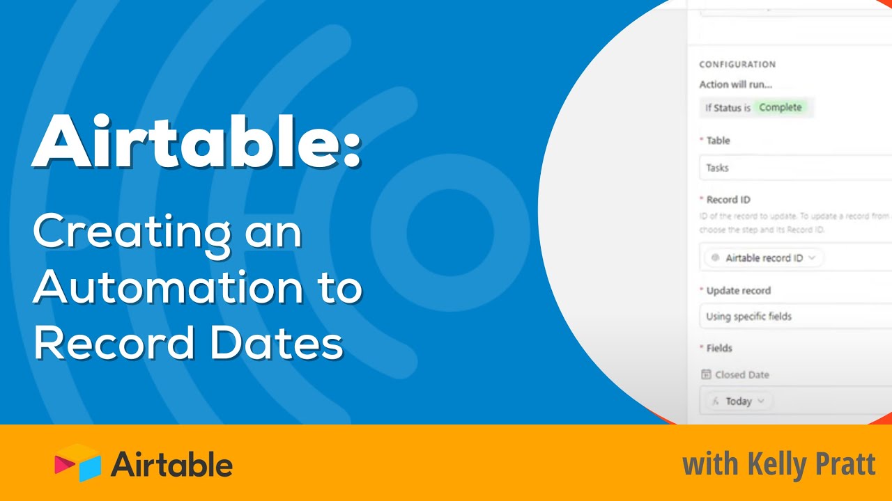 Creating an Automation to Record Dates in Airtable | Tracking record and cell changes | Workflow