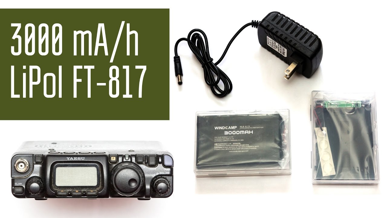 LiPol аккумулятор для Yaesu FT-817 - Windcamp. Радиосвязь из полей с питанием от этого аккумулятора.
