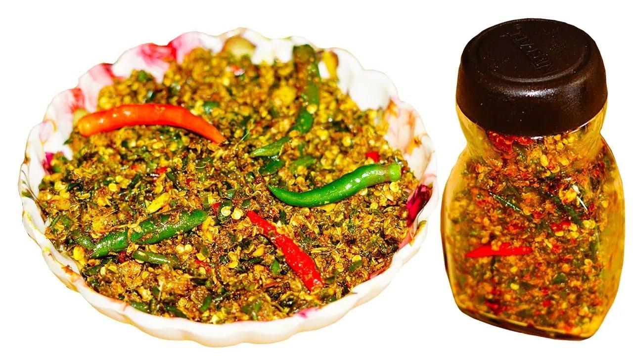 हरी मिर्च अदरक का टेस्टी चटपटा अचार। hari mirch ka achar। mirch adrak ka achar।