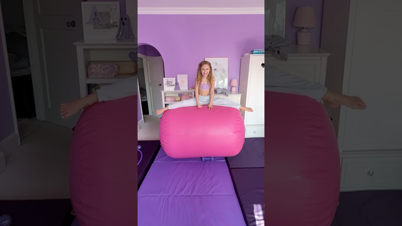 Turning my daughter&lsquo;s bedroom into gymnastics training room #jonathanjoly #shorts #gymnast ￼