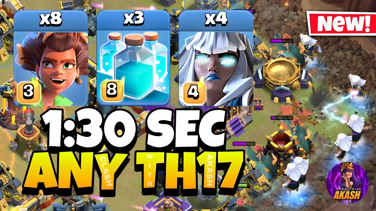 Th17 Root Rider Electro Titan Attack Strategy !! Best Th17 Attack Strategy in Clash of Clans 🔥