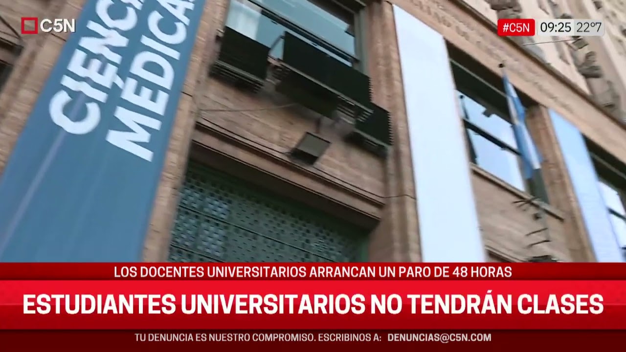 PARO de DOCENTES UNIVERSITARIOS: LA MEDIDA SERÁ por 48 HORAS