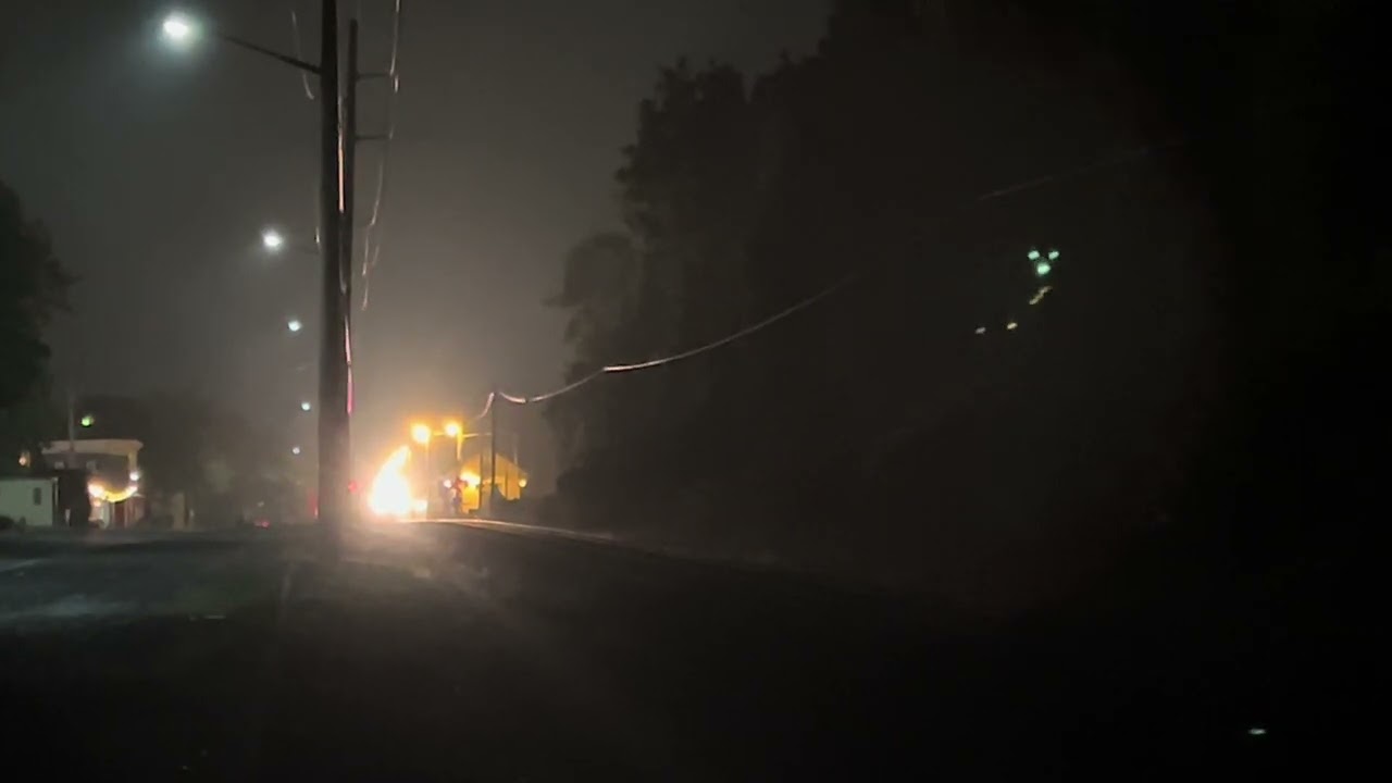 MTA LIRR: DE30AC 413's K5LLA in Foggy Darkness at St. James