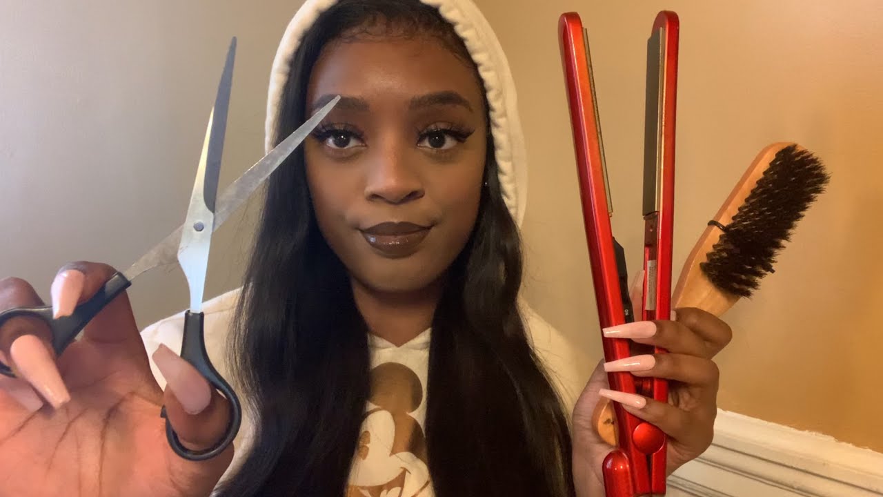 ASMR Haircut Roleplay | Trimming and Styling Your Hair | No Talking ASMR