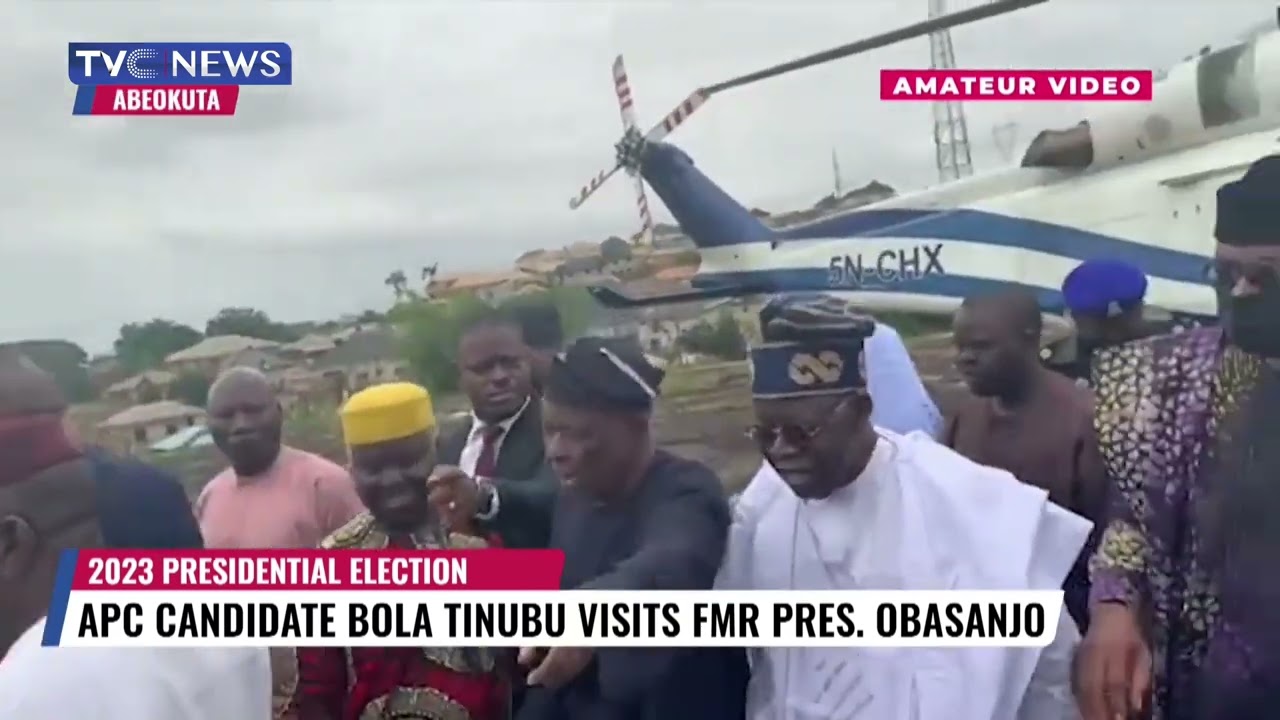 (VIDEO) APC Candidate Bola Tinubu Visits FMR Pres. Obasanjo