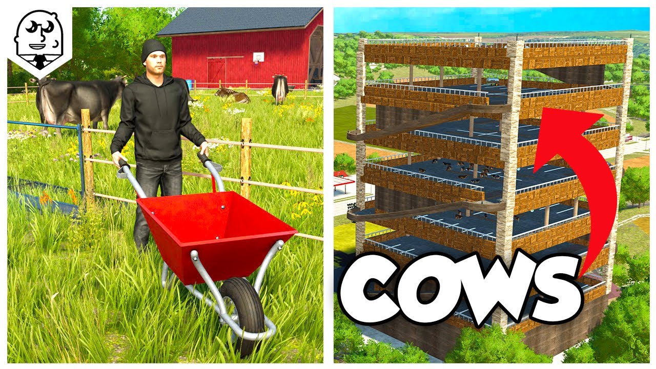 I Built a Vertical Cow Farm in Farming Simulator!