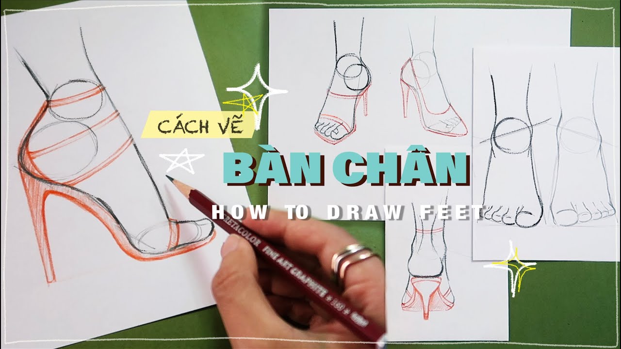 Cách vẽ bàn chân thời trang | Kiquy Pham 🦶