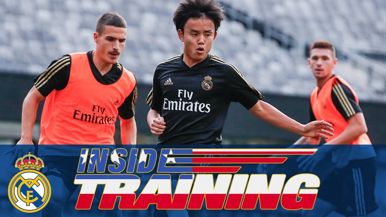 Real Madrid train at the MetLife stadium in New Jersey!