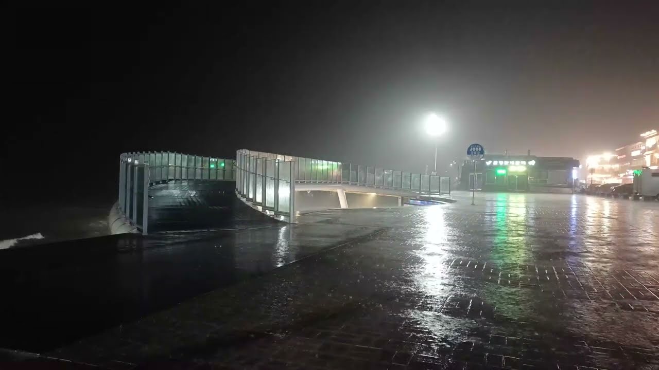 대천해수욕장에 내리는 소나기, 빗소리ASMR| Rain showers falling on Daecheon Beach