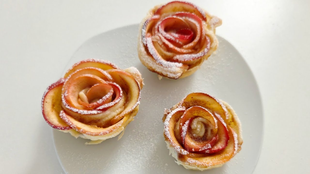Apfelrosen mit Blätterteig schnell und einfach gemacht