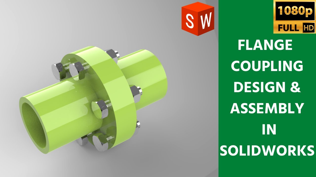 FLANGE COUPLING ASSEMBLY IN SOLIDWORKS | SOLIDWORKS TUTORIAL IN TAMIL | SOLIDWORKS TUTORIAL