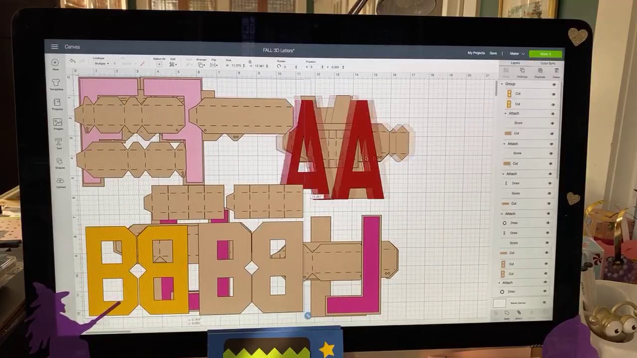 Making Lori Whitlock’s 3D Letters with your Cricut