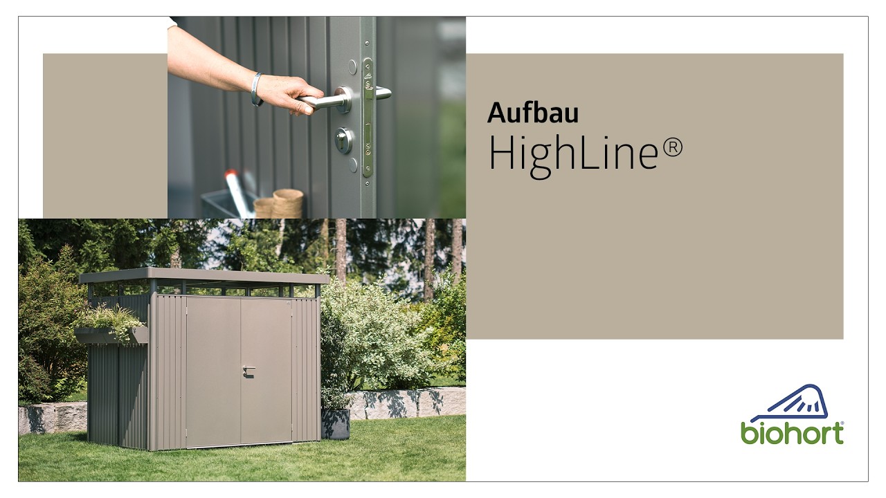 Biohort Gerätehaus HighLine® - Aufbau