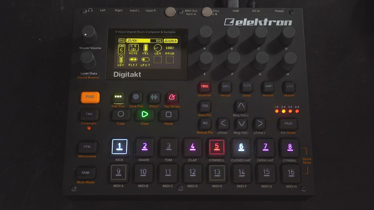16 minutes of techno & house with the digitakt