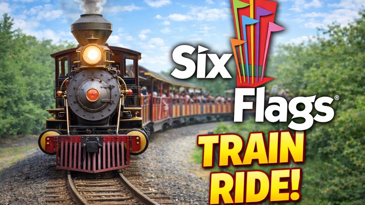 Thrill Ride FRONT SEAT POV Train Ride Roller Coaster Six Flags | Foward half way!