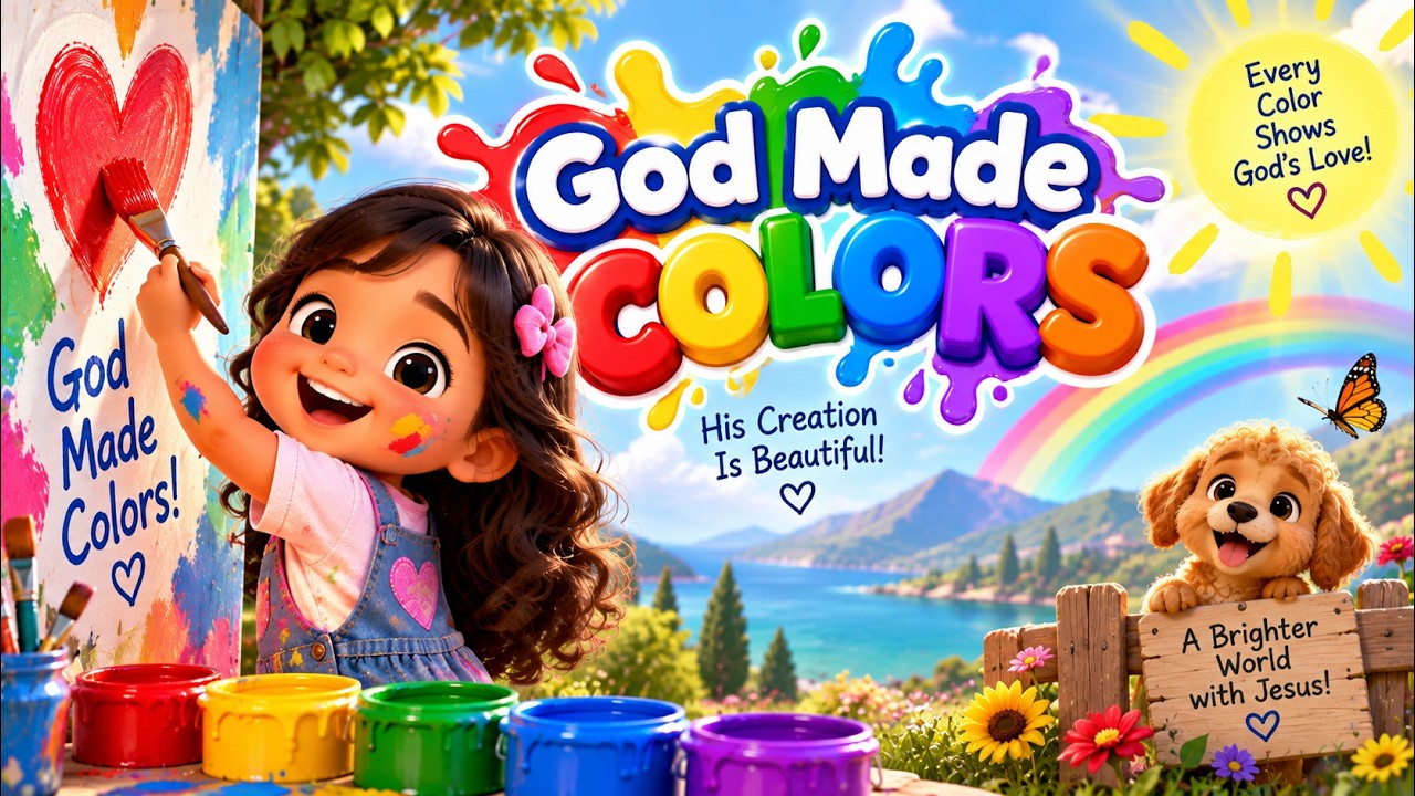 God Made Colors 🌈 | Christian Kids Song About Colors & God’s Creation