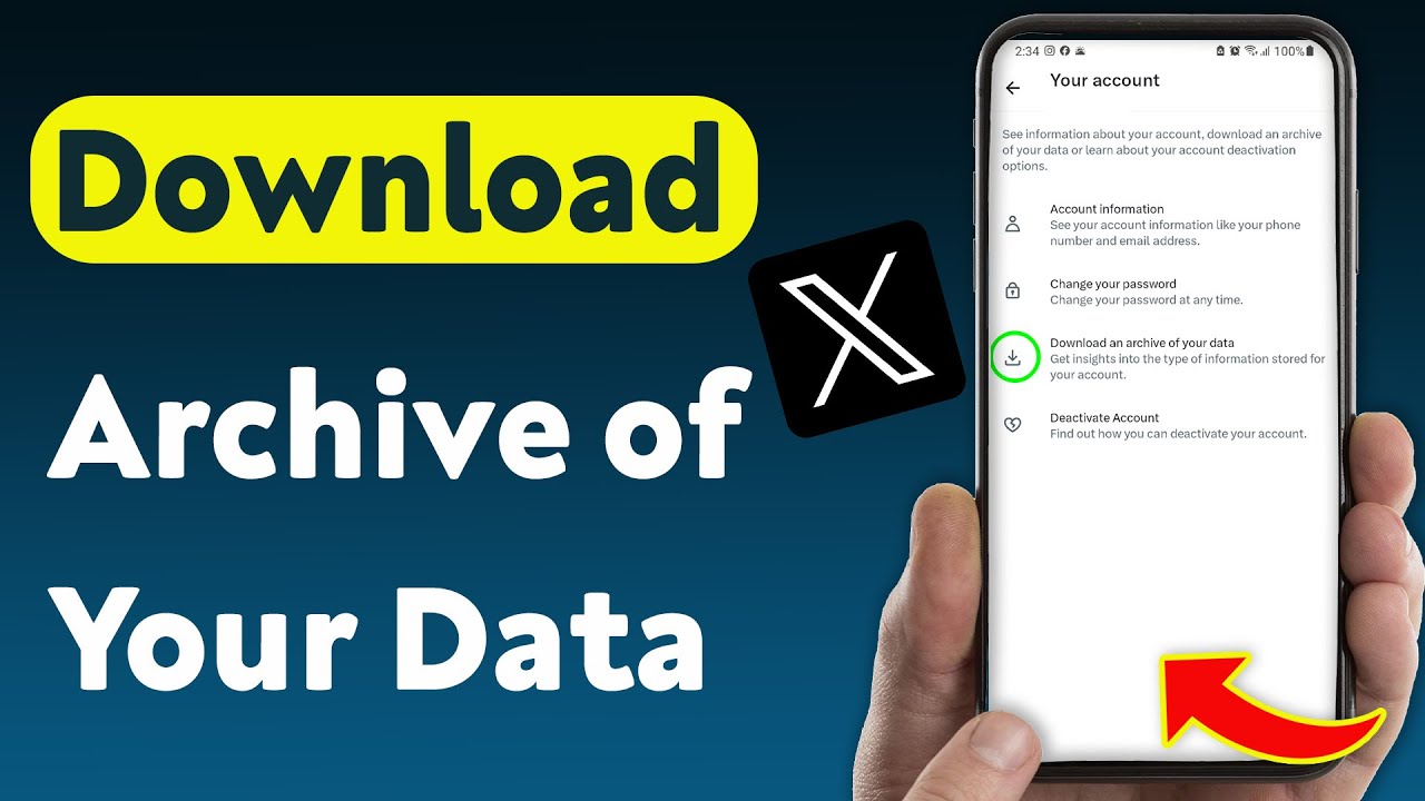 How To Download an Archive of Your Data on X App (Updated)