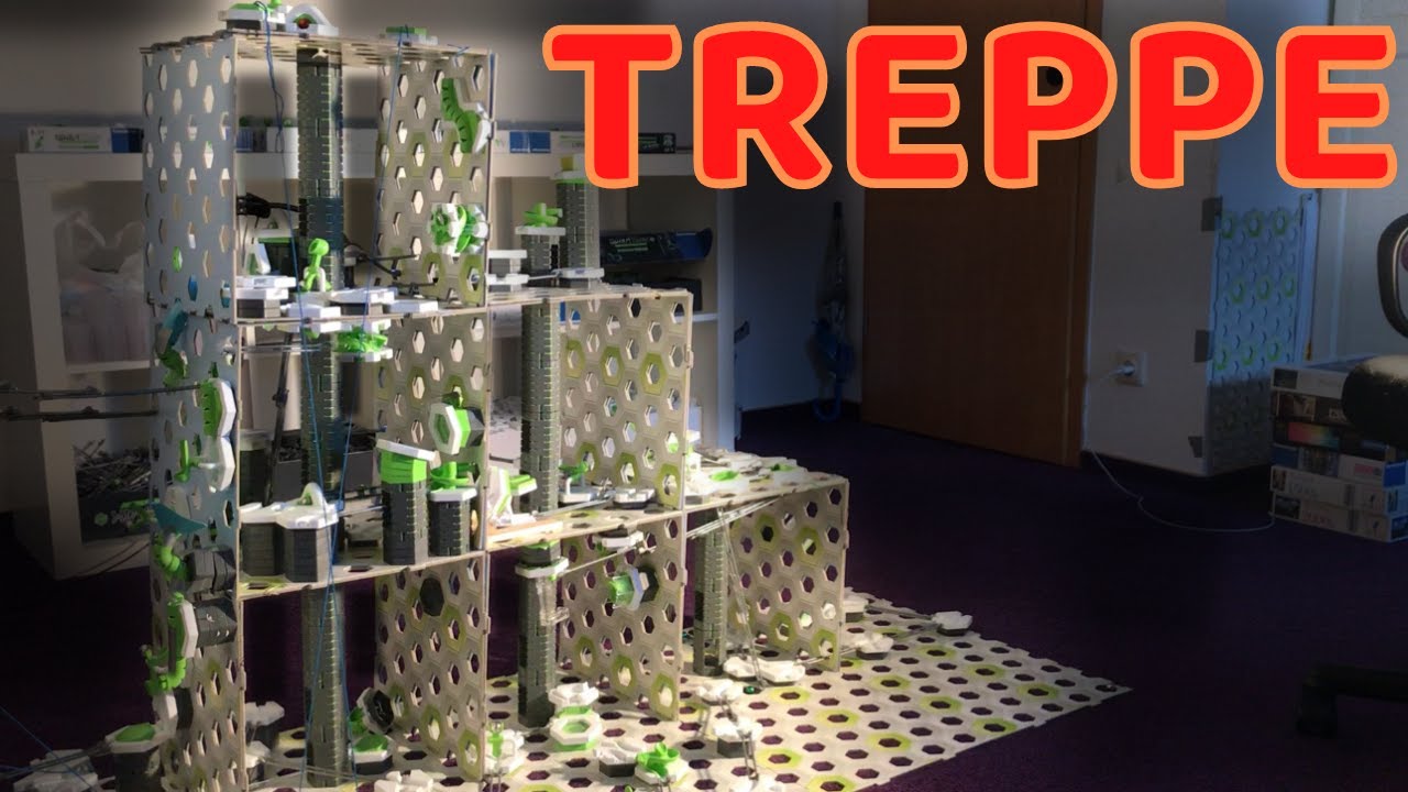 Gravitrax Treppe aus Bodenplatten - 30 epische Tricks mit der Schwerkraft (selbstausgedacht)