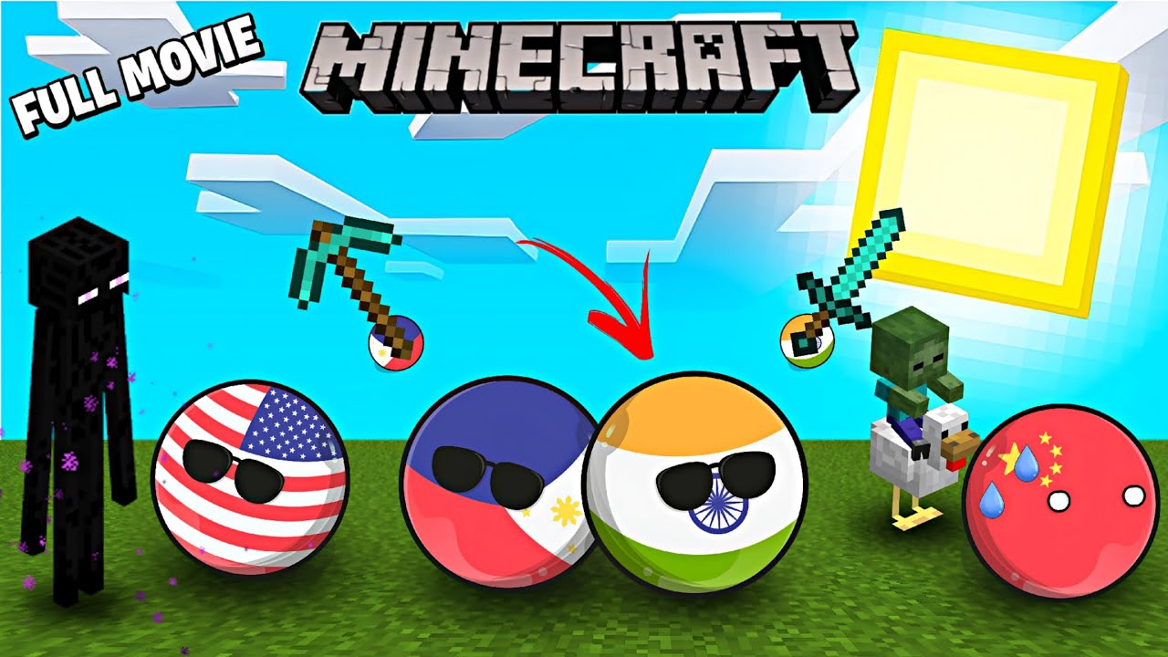 А что, если Countryballs сыграют в Minecraft? 🤯 | Полный фильм 🍿