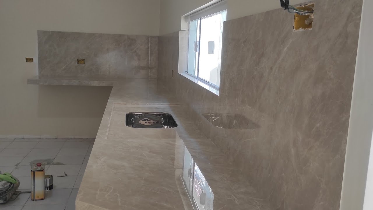 VEJA COMO É FÁCIL FAZER BANCADA DE PORCELANATO