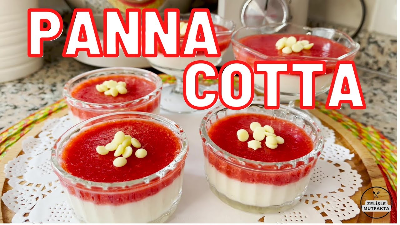 PANNA COTTA  Tarifi (JELATİNSİZ )l 10 dakikada Sütlü Tatlı Yapımı